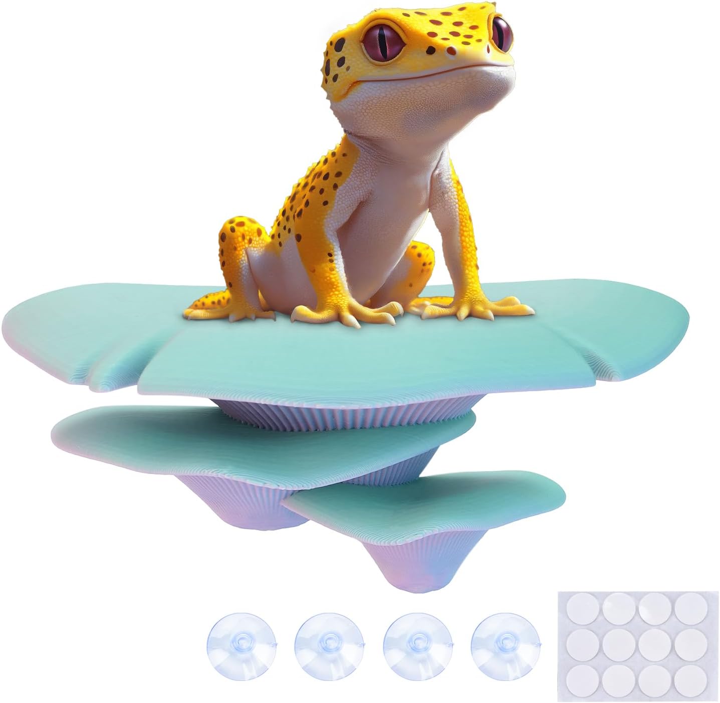 Westant Mushroom Decor for Reptile Tank, Fish Tank, Pet-Safe Bearded Dragon Tank Accessories, Realistic Terrarium Plants for Leopard Geckos, Crested Geckos, Tree Frogs, Snakes (Forest, Trio Cap) - Image 15