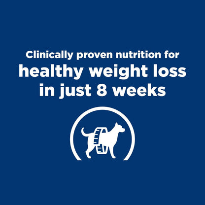 Hill's Pet Nutrition therapeutic dog food for safe weight reduction in dogs