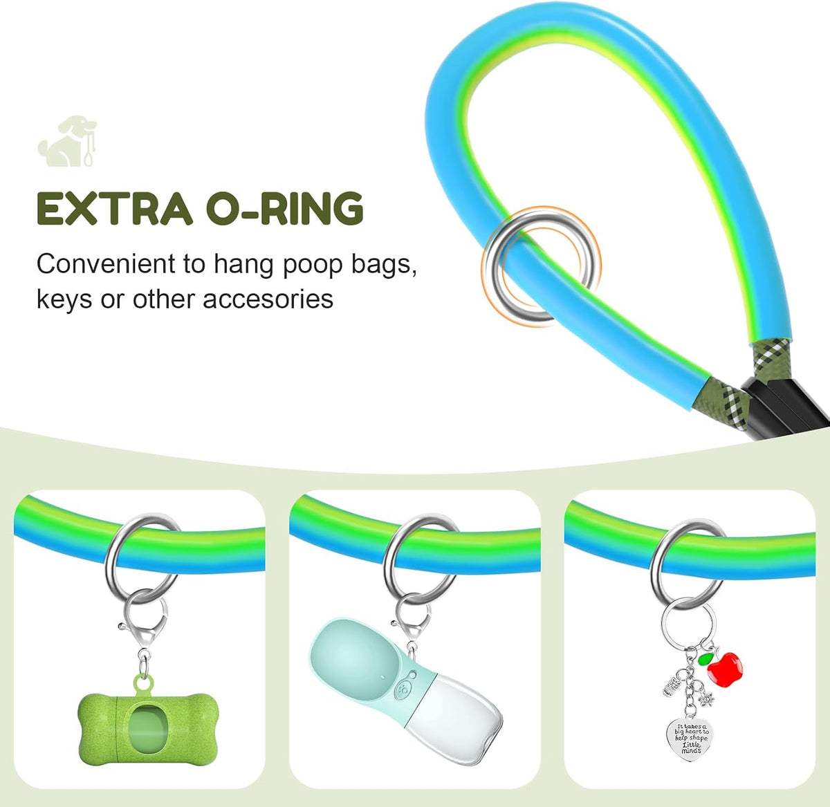 XiaZ dog leash 360 degree swivel hook detail