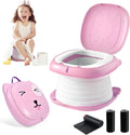 Spark Moments toddler travel potty pink front view