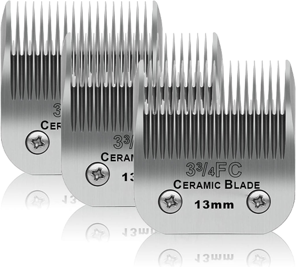 3 Pack 10# Detachable Pet Dog Grooming Ceramic Blades,Compatible with Andis,Oster A5,Wahl KM-10 Series,Size #10 Blade 1/16-Inch 1.5MM Cut Length - Image 11