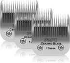 3 Pack 10# Detachable Pet Dog Grooming Ceramic Blades,Compatible with Andis,Oster A5,Wahl KM-10 Series,Size #10 Blade 1/16-Inch 1.5MM Cut Length - Image 11