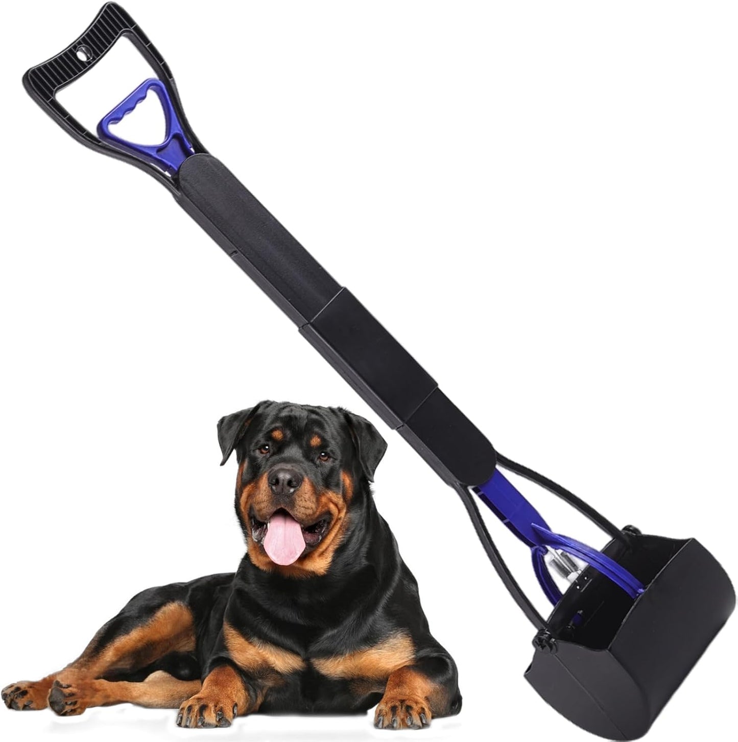 32" Pooper Scooper for Large Small Dogs Heavy Duty, Long Handle Poop Scoop for Yard, Grass, Gravel, Dog Poop Grabber with High Strength Material and Durable Spring - Image 9