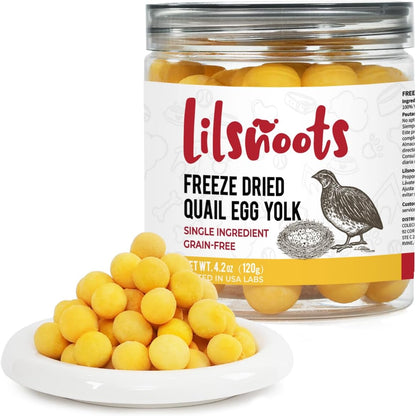 Freeze Dried Quail Egg Yolk Dog Treats 9.2oz Single Ingredient Pet Treats for Dogs, Cats, Healthy Freeze-Dried Pet Food Meal Topper Grain&Gluten&Rawhide Free No Additives Training Treats - Image 9