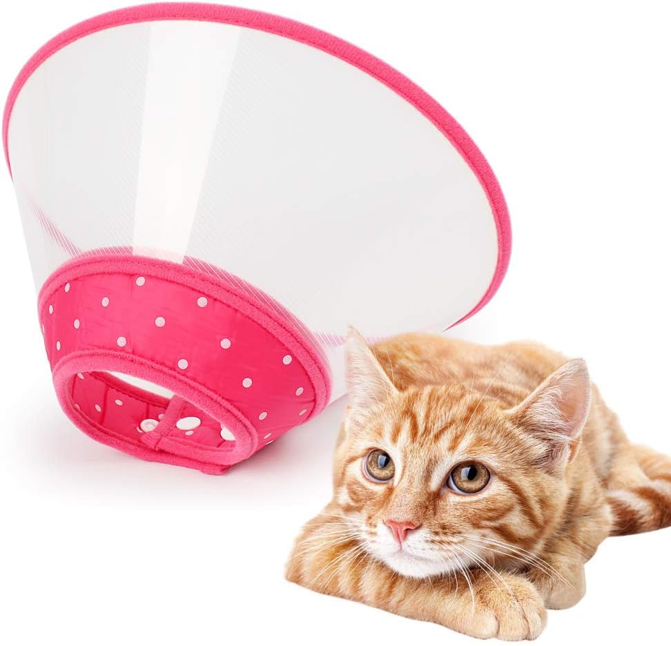 Pet Cone Recovery Dog Cone Adjustable Dog Collar Clear Padded Collar with Breathable Soft Edge, Plastic Puppy Cone Protect The Neck Surgery Recovery, Designed for Cats and Puppies (Small, Blue) - Image 9