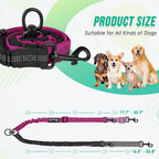 AutoWT dual training splitter leash attachment in black and pink fuchsia.
