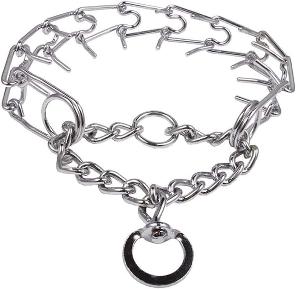 Darkyazi Durable Pinch Collar Stainless Steel Dog Adjustable Pet Training Collar for Medium Large Dogs (Large (2 Pack), Silver) - Image 9