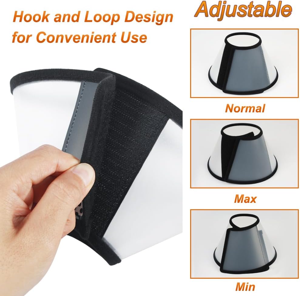 Vivifying cat recovery collar showing soft flannel edge