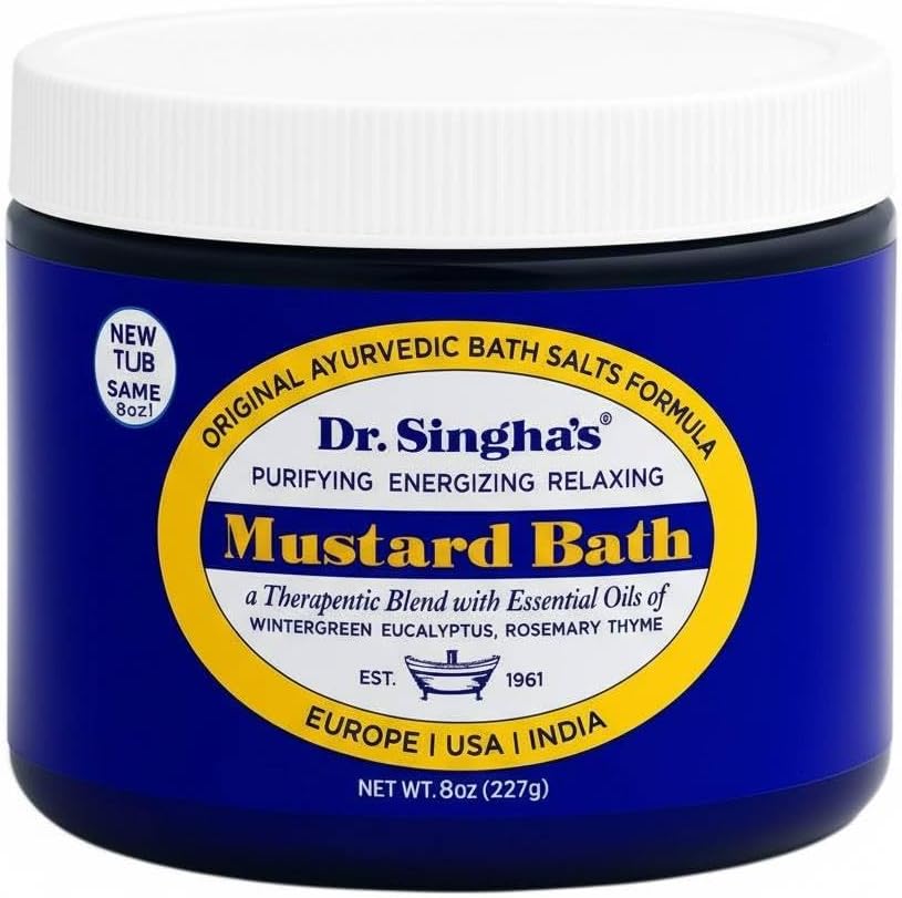Dr. Singha's Mustard Bath 8 Ounces front view packaging