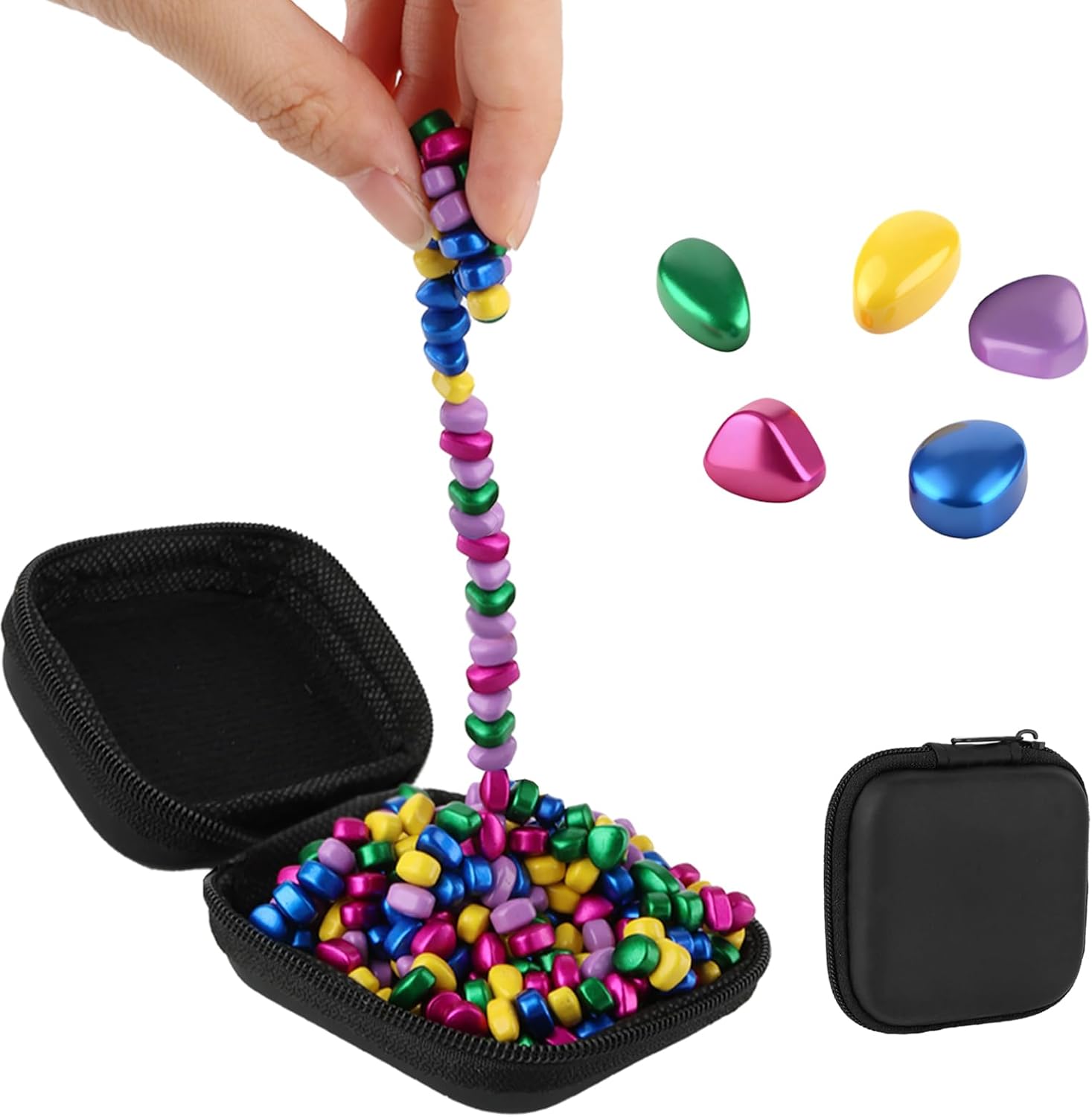 JJoizvyi 360 pieces magnetic fidget stones set front view