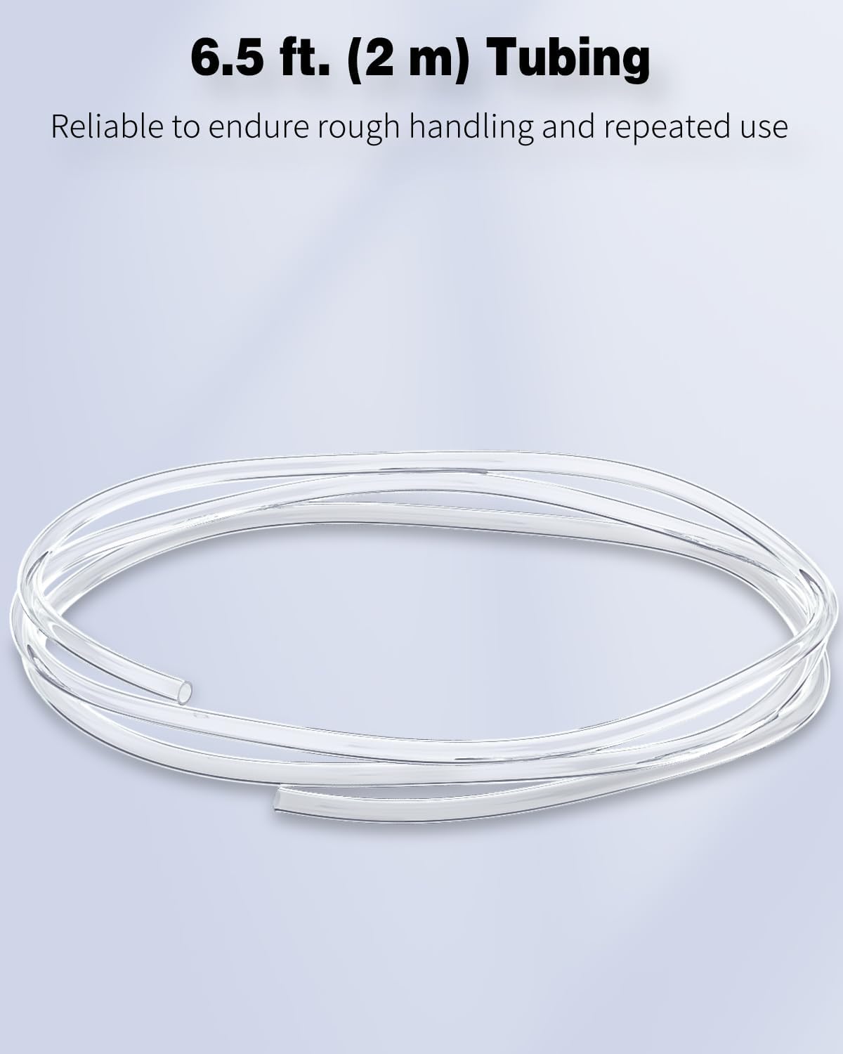 Kink resistant clear aquarium air pump hose showcasing flexibility test