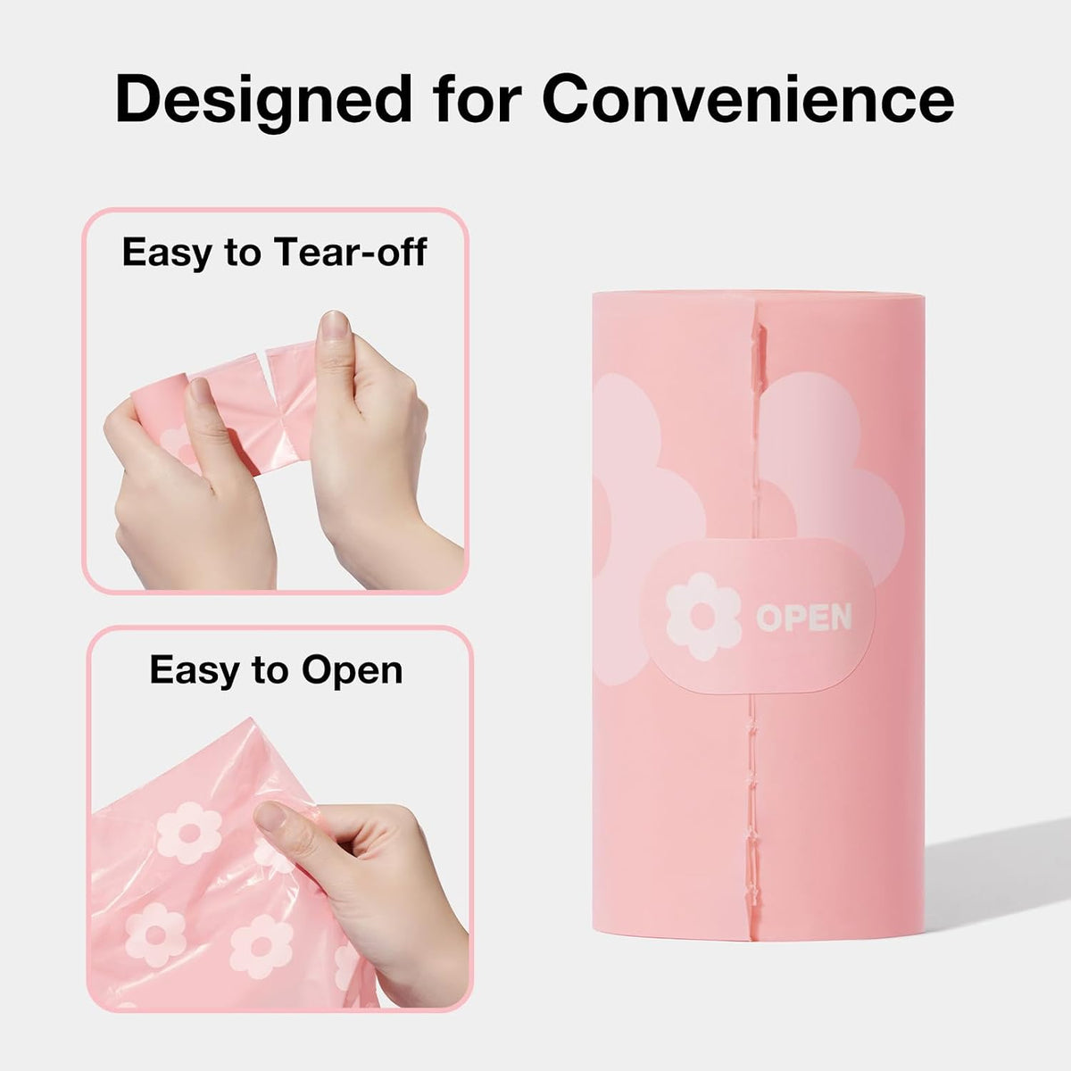VETRESKA lavender scented dog waste bags roll close up