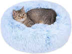 Cat Beds for Indoor Cats - Cat Bed Washable 20/24 inches, Dog Beds for Small Medium Dogs, Anti Anxiety Round Fluffy Plush Faux Fur Pet Bed, Thick Bottom (Pink, Medium) - Image 10