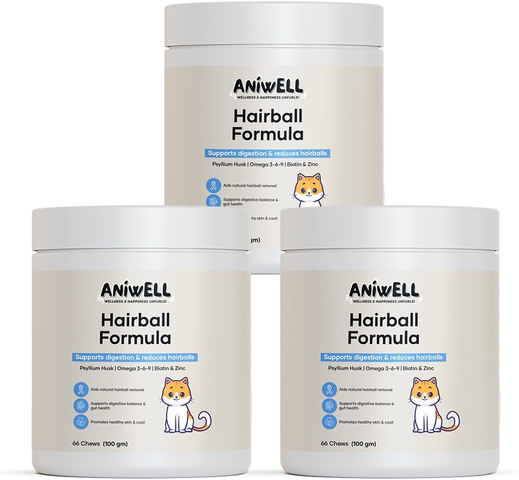Hairball Formula for Cats - Soft Chews with Omega-3 & Biotin | Cat Hairball Remedy & Digestive Support | Supports Skin and Coat Health | Daily Cat Supplement (Pack of 2) - Image 9