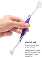 Dual ended brush head design for small and large pets