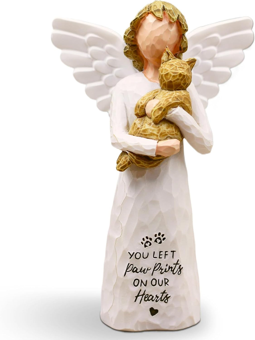 BORLESTA Cat Memorial Gifts for Loss of Cat, Pet Loss Sympathy Gift, Pet Cat Remembrance Gifts, Cat Mom Gift for Cats Lovers, Cat Statue Hand-Painted Figurines Angel (Gray) - Image 10
