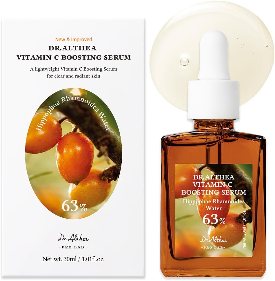 Dr.Althea Vitamin C Boosting Daily Facial Serum 30 Milliliters front view bottle for hyperpigmentation care