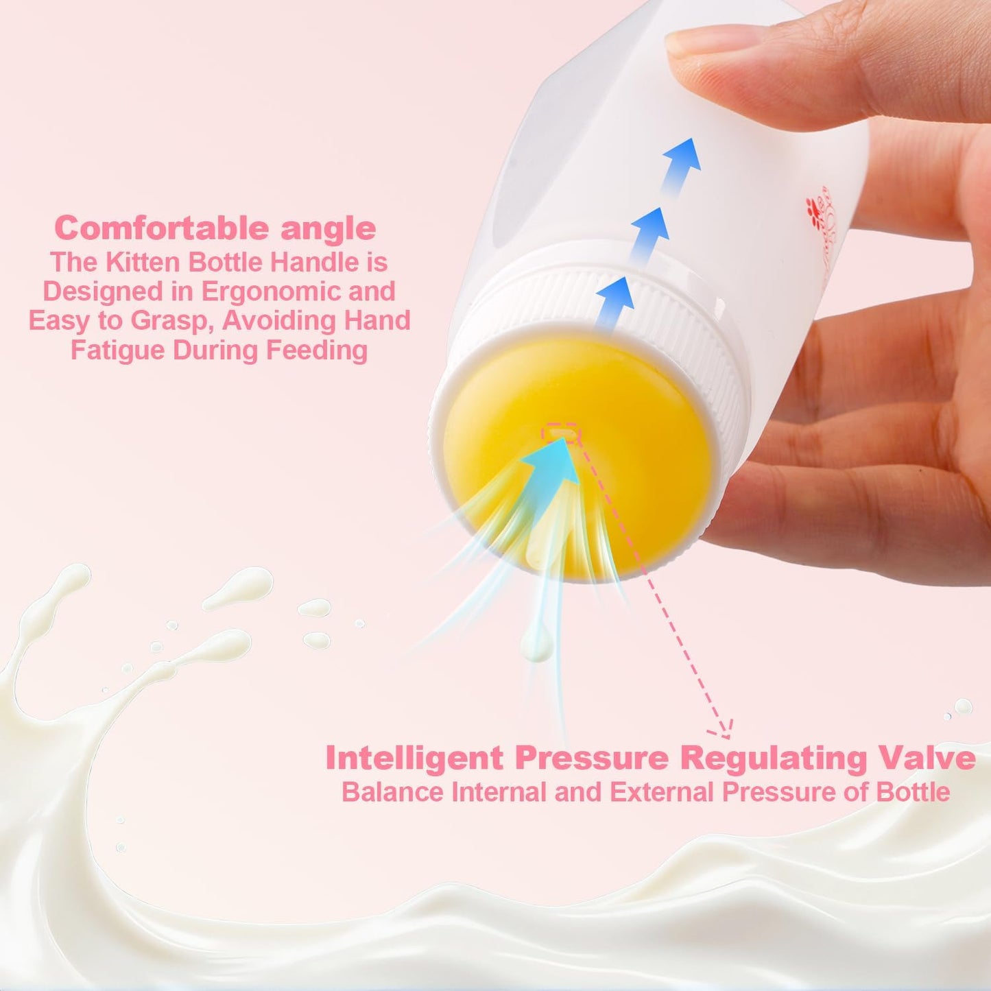 BPA free plastic Xuanda pet nursing bottle with secure leak proof screw on cap