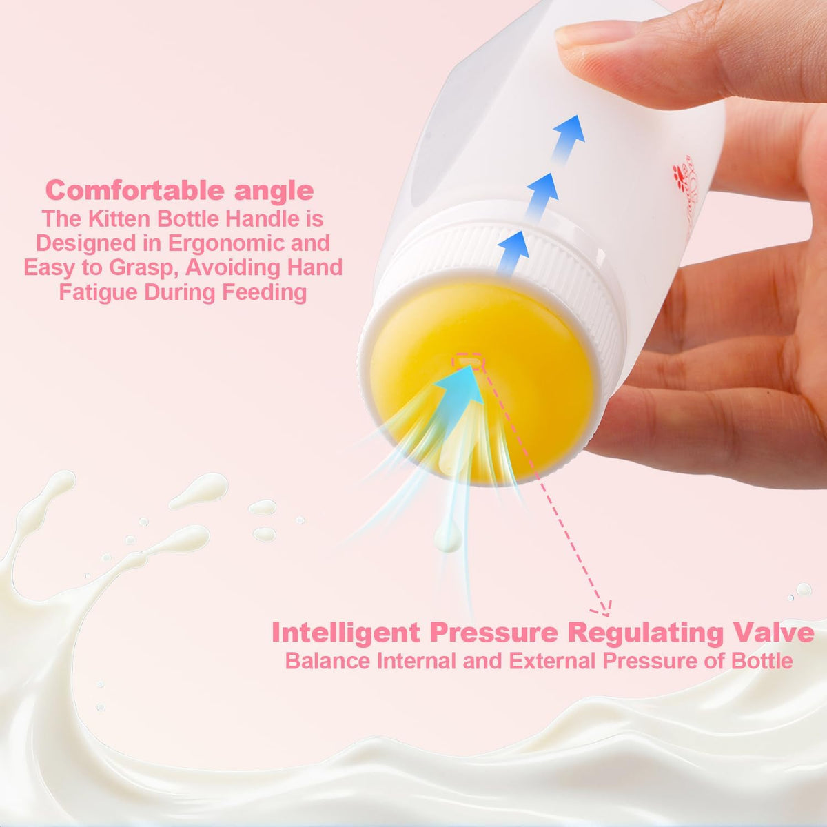 BPA free plastic Xuanda pet nursing bottle with secure leak proof screw on cap