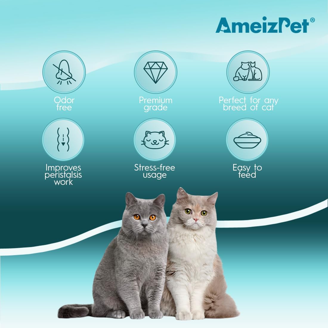 Digestive health paste tube for short hair and long hair feline fur ball prevention.
