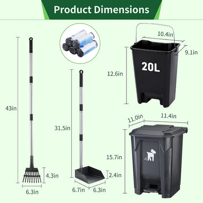 Removable inner bucket with handle being lifted from Biubiucat pet waste container