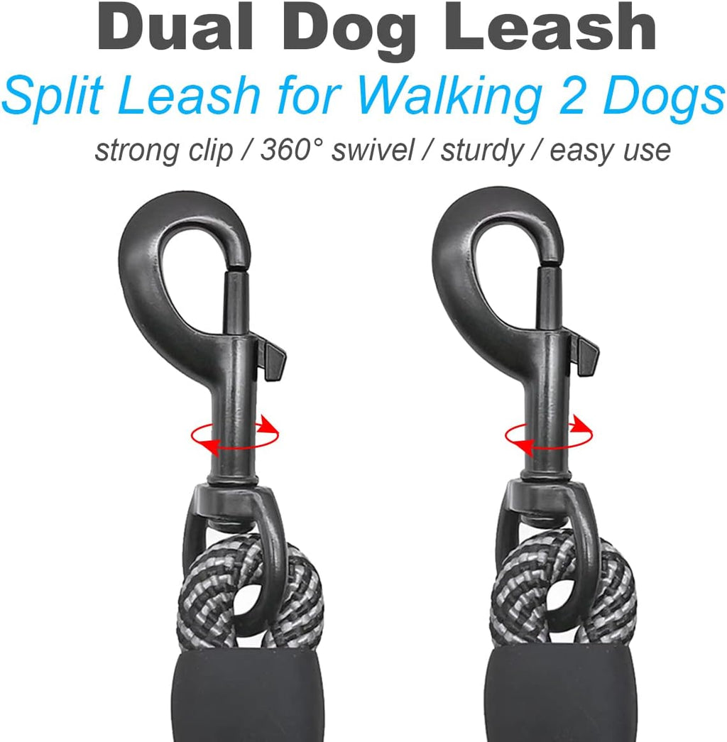 Mycicy dual dog walking lead splitter for two medium dogs over forty pounds