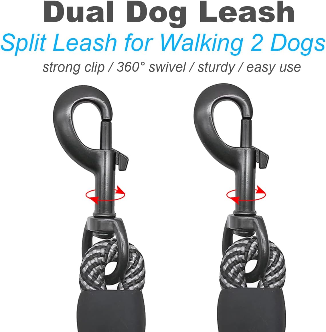 Mycicy dual dog walking lead splitter for two medium dogs over forty pounds