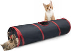 Sheldamy Cat Tunnel, S-2-Way Cat Tunnels for Indoor Cats, Collapsible Cat Play Tunnel, Interactive Toy Maze Cat House with 1 Play Ball for Cats, Puppy, Kitty, Kitten, Rabbit (Blue & Black) - Image 12