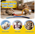 Kitten chewing on safe wire-free Retro Shaw rope toy