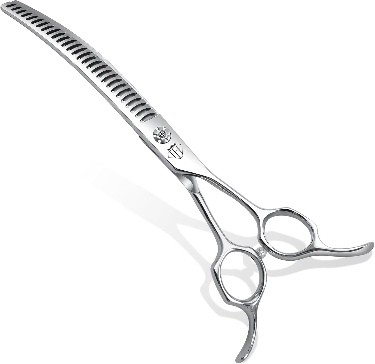 Professional Curved Thinning Scissors for Dog Grooming, 30-Degree Curvature, Japanese 440C for Trimming Dogs Cats and Other Pets face and paws (Curved Thinner) - Image 9