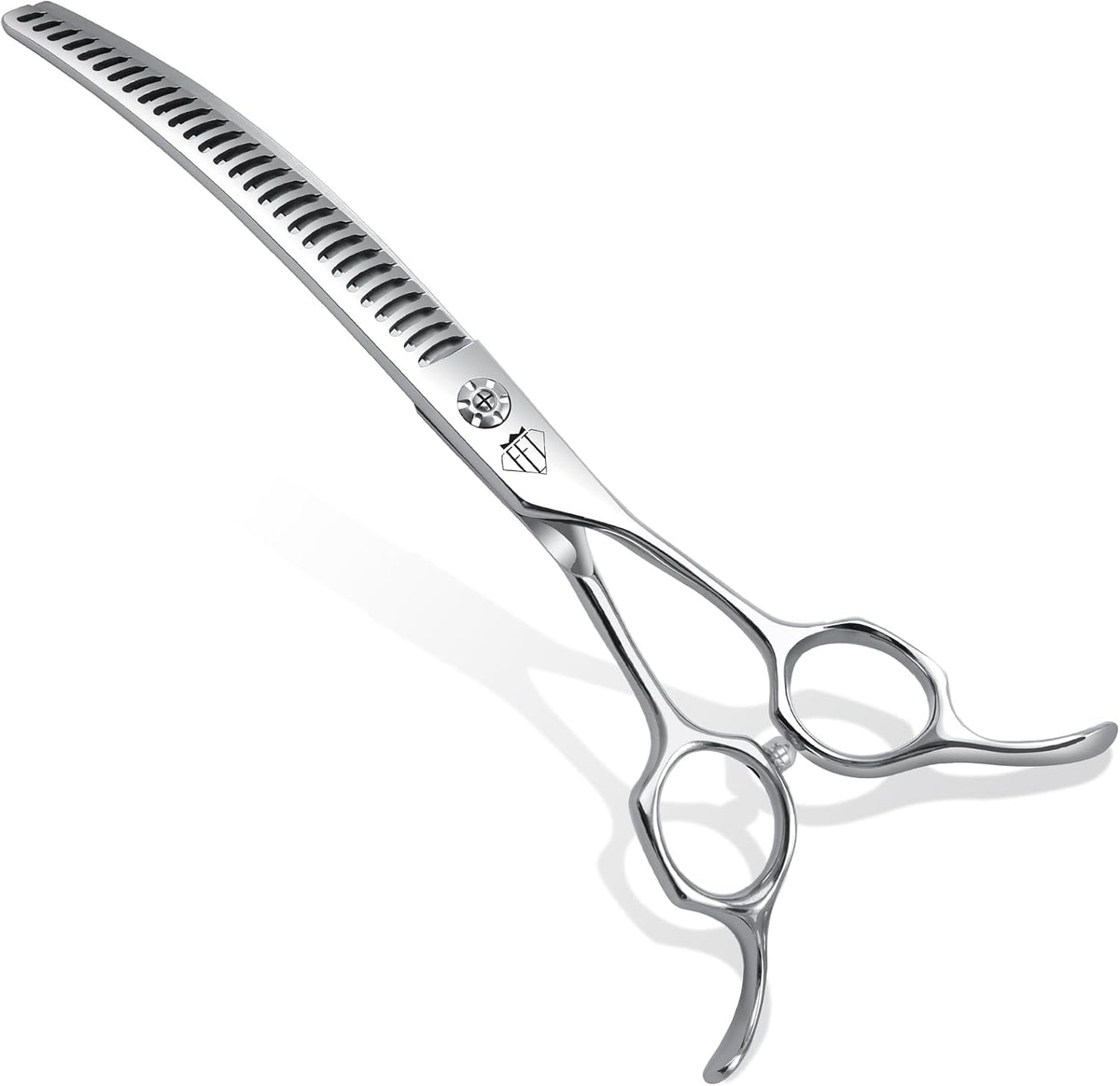 Professional Curved Thinning Scissors for Dog Grooming, 30-Degree Curvature, Japanese 440C for Trimming Dogs Cats and Other Pets face and paws (Curved Thinner) - Image 9