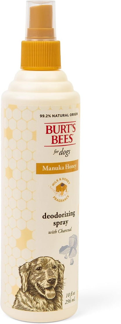 BURT'S BEES FOR PETS Deodorizing Spray for Dogs, Manuka Honey & Charcoal, Reduces Odor Between Baths, 95%+ Natural Origin, No Artificial Fragrance, Sulfates or Colorants, Milk & Honey Scent, 10 Fl Oz - Image 9