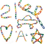 RONYOUNG 620PCS Rainbow C-Clips Plastic Chain Links, Bird Swing & Climbing Chain Cage Toy Clips & Hooks, DIY Kids Learning Toys for Classroom, Suitable for Sugar Glider, Rat, Parrot, Bird - Image 5