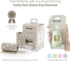 Moodie cute baby diaper trash bag dispenser clipped onto stroller handle