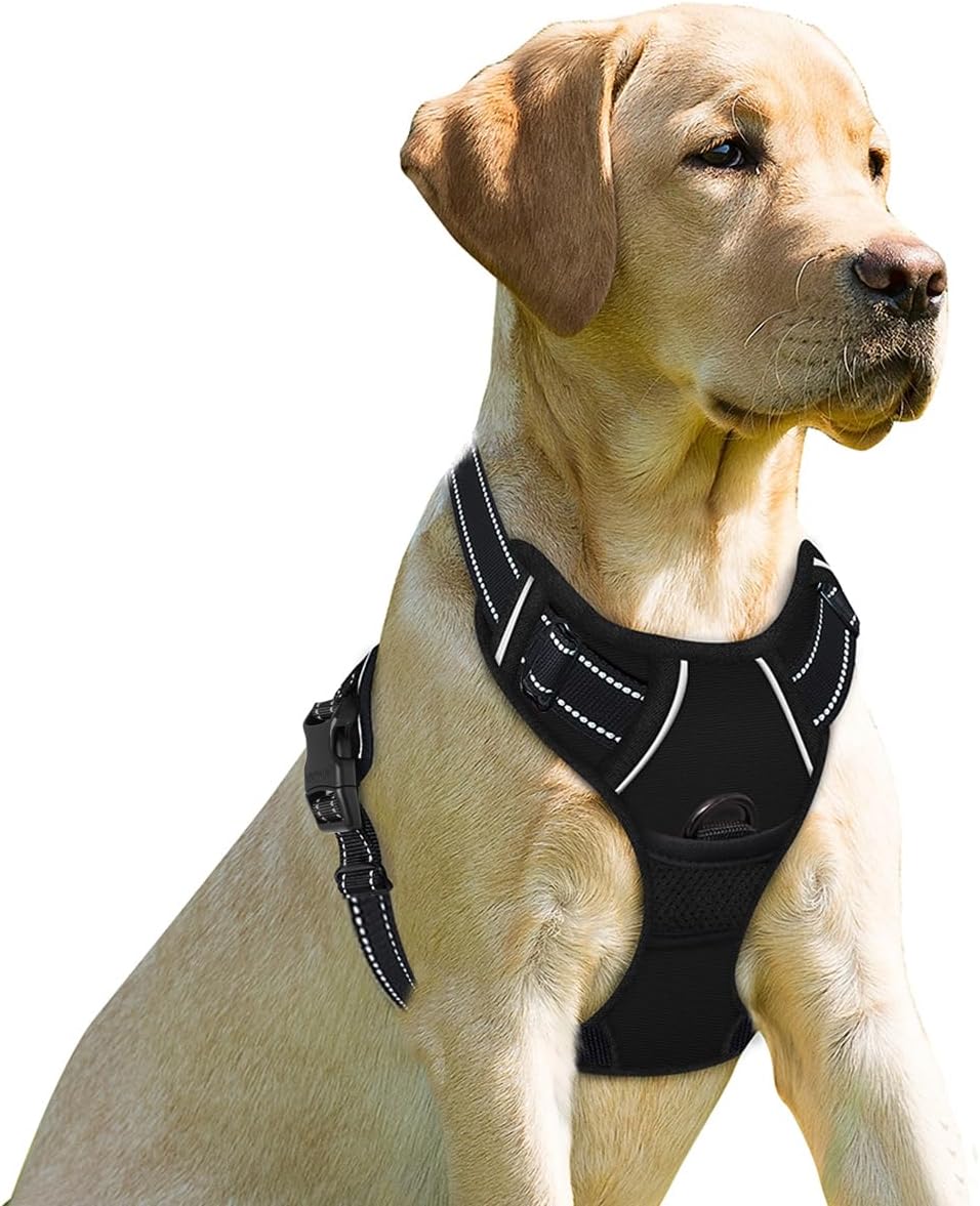 BARKBAY No Pull Dog Harness Front Clip Heavy Duty Reflective Easy Control Handle for Large Dog Walking(Black,L) - Image 13