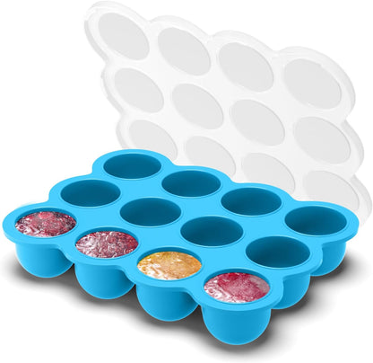 Samuelworld baby food storage container blue 12 portions front view