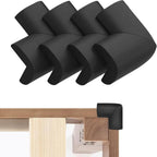 Wome Bed Frame Corner Protector Black 4 Pack Front View