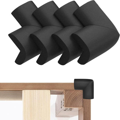 Wome Bed Frame Corner Protector Black 4 Pack Front View