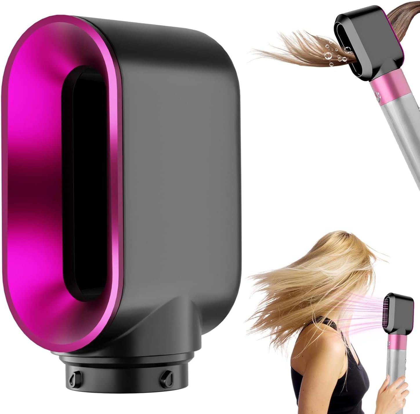 ZEPHBLOW pre-styling dryer attachment nozzle replacement front view showcasing the purple and black color finish.