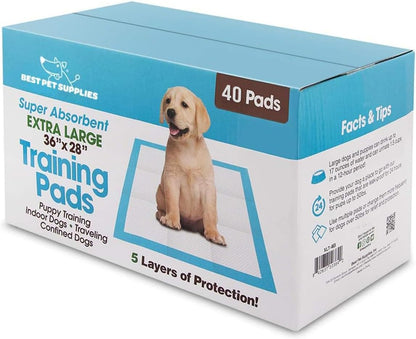 Best Pet Supplies XL (36 x 28 Inches) Puppy Pads 100 Count - Super Absorbent Dog Training Pads, Quick-Dry, Odor Control, Disposable Pee Pads, Leak-Proof Wee Wee Pads for Indoor Dogs - Baby Blue - Image 13