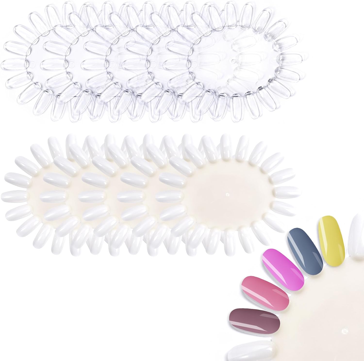 Lassum false nail swatch wheels front view