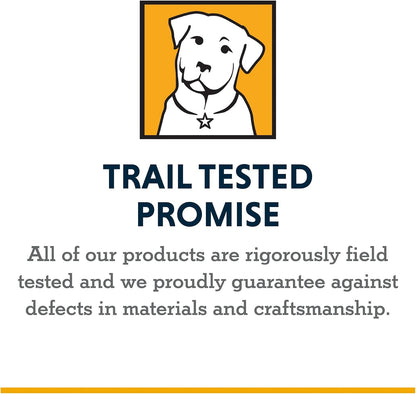 Ruffwear trail backpack for dogs with compression straps fastened.