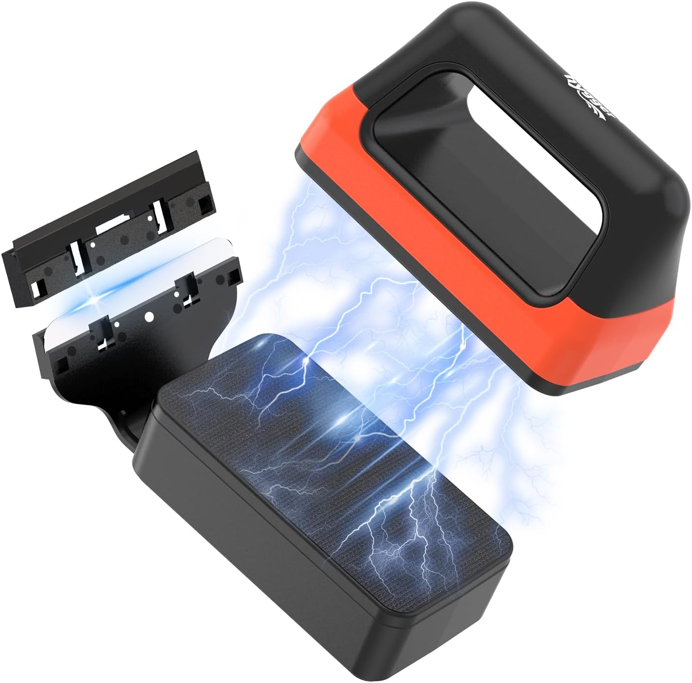 Side profile of Hygger medium aquarium floating magnet brush showing glass thickness compatibility.