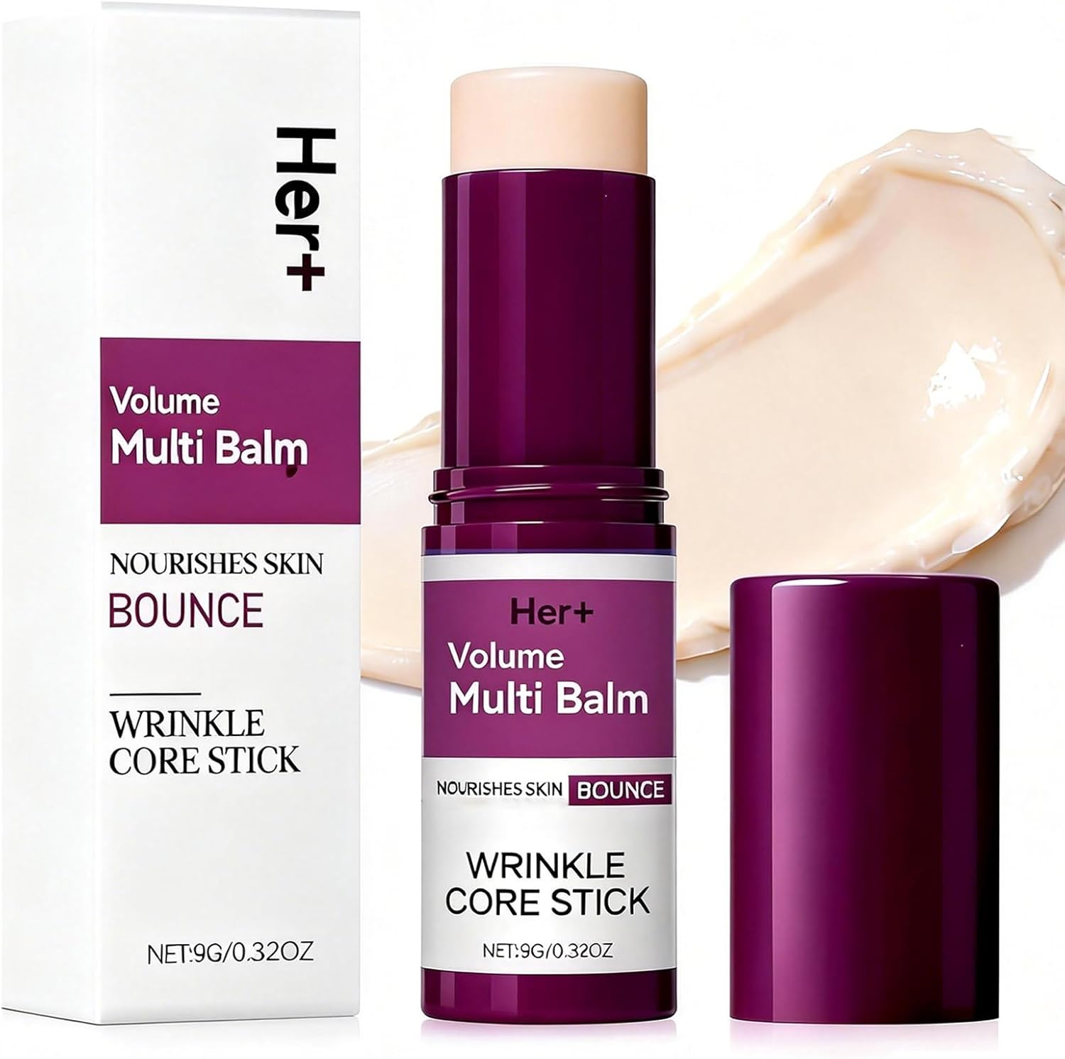 Viareline Her Plus Calcium Multi Balm Stick front view showing anti aging skincare packaging