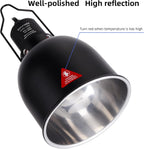 DXOPHIEX 100W maximum reptile lighting fixture displaying the integrated hanging hook and premium ceramic socket.