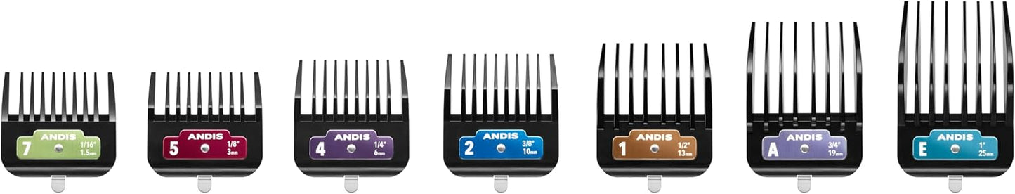 Andis 562014 comb set attached to professional animal clipper blade