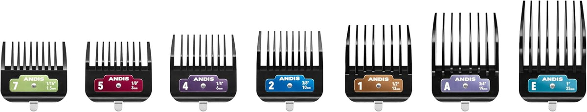 Andis 562014 comb set attached to professional animal clipper blade