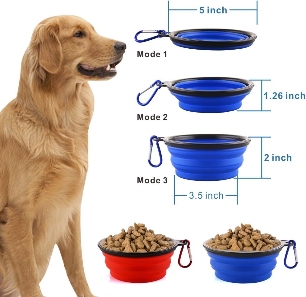 Guardians collapsible pet feeder 4 pack in multiple vibrant colors for dogs and cats