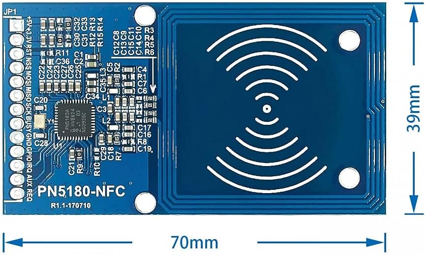 Rakstore ISO15693 RFID component layout highlighting the surface mount electronics