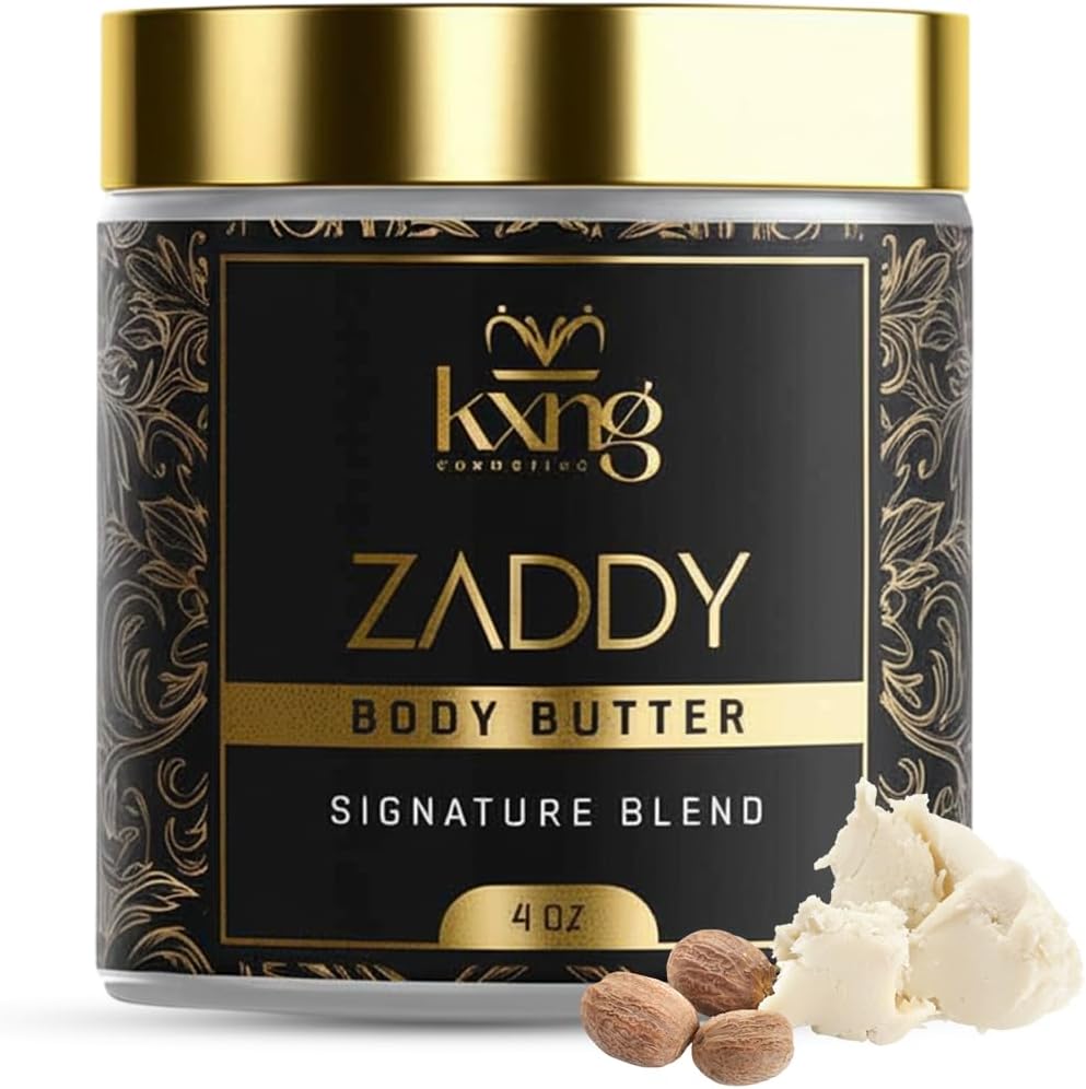 Kxng Cosmetics Zaddy Organic Shea Body Butter Cream front view